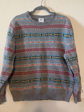 Men's Gray Le Tigre Cotton/Wool Blend Crewneck Sweater Size XL